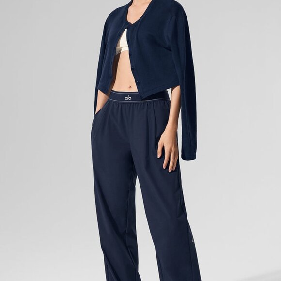 Alo Yoga Suit Up Trouser (Long) Navy - Picture 4 of 6